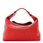 Nappa Intrecciato Large Hobo Red