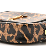 Calfskin Heart Leopard Print Monogram Baby Lou Camera Bag Toffee