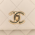 Lambskin Quilted Small Trendy CC Dual Handle Flap Bag White