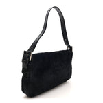 Calf Hair Baguette Black