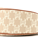 Canvas Calfskin Ava Triomphe Shoulder Bag Grege