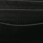 Shiny Calfskin Monochrome Crocodile Embossed Hourglass Chain Bag Black