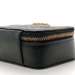 Caviar Quilted Mini Boy Clutch With Chain Black