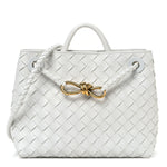 Nappa Intrecciato Small Andiamo Shoulder Bag Hoarfrost