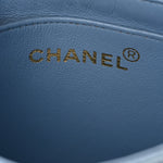 Suede Small Messenger Flap Light Blue