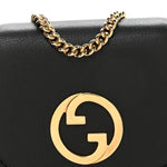 Roxy Calfskin Medium Blondie Chain Wallet Black
