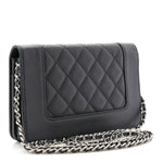 Caviar Quilted Vintage Mademoiselle Wallet On Chain WOC Black