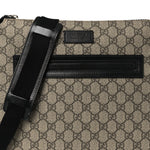 GG Supreme Monogram Flat Messenger Bag Black