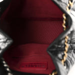 Aged Calfskin Quilted Small Gabrielle Backpack Black