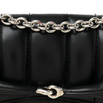 Nappa Vertical Matelasse Small Maxi Horsebit Chain Shoulder Bag Black