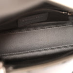 Satin Crystal Cannage Mini Lady Dior Gray