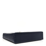 Hammered Calfskin Trifolio Shoulder Bag Navy