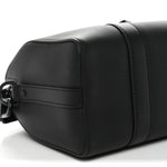 Grained Calfskin Aerogram City Keepall Black