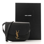 Smooth Calfskin Monogram Medium Kaia Satchel Black