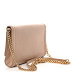 Printed Calfskin Ginny Shoulder Bag Beige