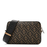 Glazed Fabric Vitello Cover FF 1974 Diagonal Bi-Color Medium Camera Case Tobacco Moro Sand Black