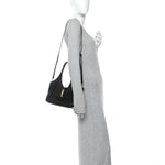 Soft Calfskin Small Mercato Tote Bag Black