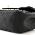 Lambskin Quilted Mini Rectangular Flap Black