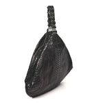 Snakeskin Rock and Chain Hobo Black