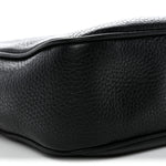 Pebbled Calfskin Small Soho Disco Bag Black