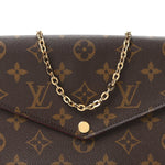 Monogram Pochette Felicie Chain Wallet Fuchsia