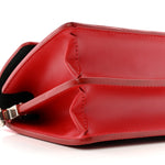 Patent Calfskin Monogram Lace Dauphine Mini Red