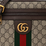 GG Supreme Monogram Web Small Ophidia Messenger Bag Brown