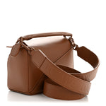 Satin Calfskin Mini Puzzle Bag Pecan