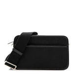 Monogram Jumbo GG Textured Dollar Calfskin Web Mini Crossbody Bag Black