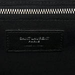 Grain De Poudre Textured Mixed Matelasse Large Triquilt Monogram Satchel Black