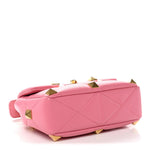 Nappa Medium Roman Stud Shoulder Bag Flamingo Pink