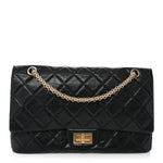 Aged Calfskin Quilted 2.55 Reissue 227 Flap Black