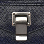 Snakeskin PS1 Pochette Clutch Blue