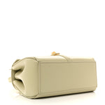 Satinated Calfskin Mini 16 Top Handle Bag Almond Green