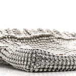 Crystal Embellished Metallic Lambskin Mini Chanel 22 Silver