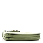 Roxy Calfskin Web Medium Blondie Top Handle Shoulder Flap Bag Salamander Green