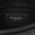 Calfskin Quilted CC Uniform Flap Belt Bag Black