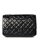 Glazed Calfskin Quilted 2.55 Reissue 226 Flap So Black