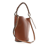 Calfskin Gate Bucket Bag Brown