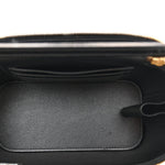 Lambskin Enamel Quilted Small Coco Hearts Vanity Case With Chain Black