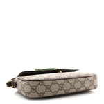 GG Supreme Monogram Textured Dollar Calfskin Web Mini Ophidia Envelope Shoulder Bag Beige Ebony