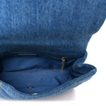 Denim Quilted Denim Large Mood Flap Blue Multicolor