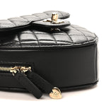Lambskin Quilted CC In Love Heart Bag Black