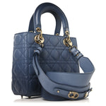 Lambskin Cannage Gradient Small My ABCDior Lady Dior Indigo Blue