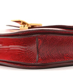 Lizard Medium Classic Box Flap Bag Ruby