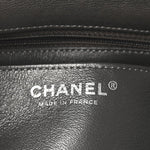 Metallic Lambskin Quilted Mini Rectangular Flap  Dark Grey
