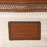 GG Supreme Monogram Horsebit 1955 Soft Small Shoulder Bag Beige Brown