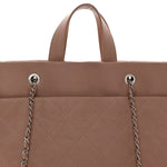 Caviar Quilted Shopping Tote Pink