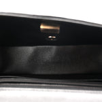 Lambskin Quilted Mini Rectangular Flap Black