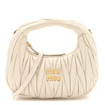 Nappa Matelasse Mini Wander Hobo White